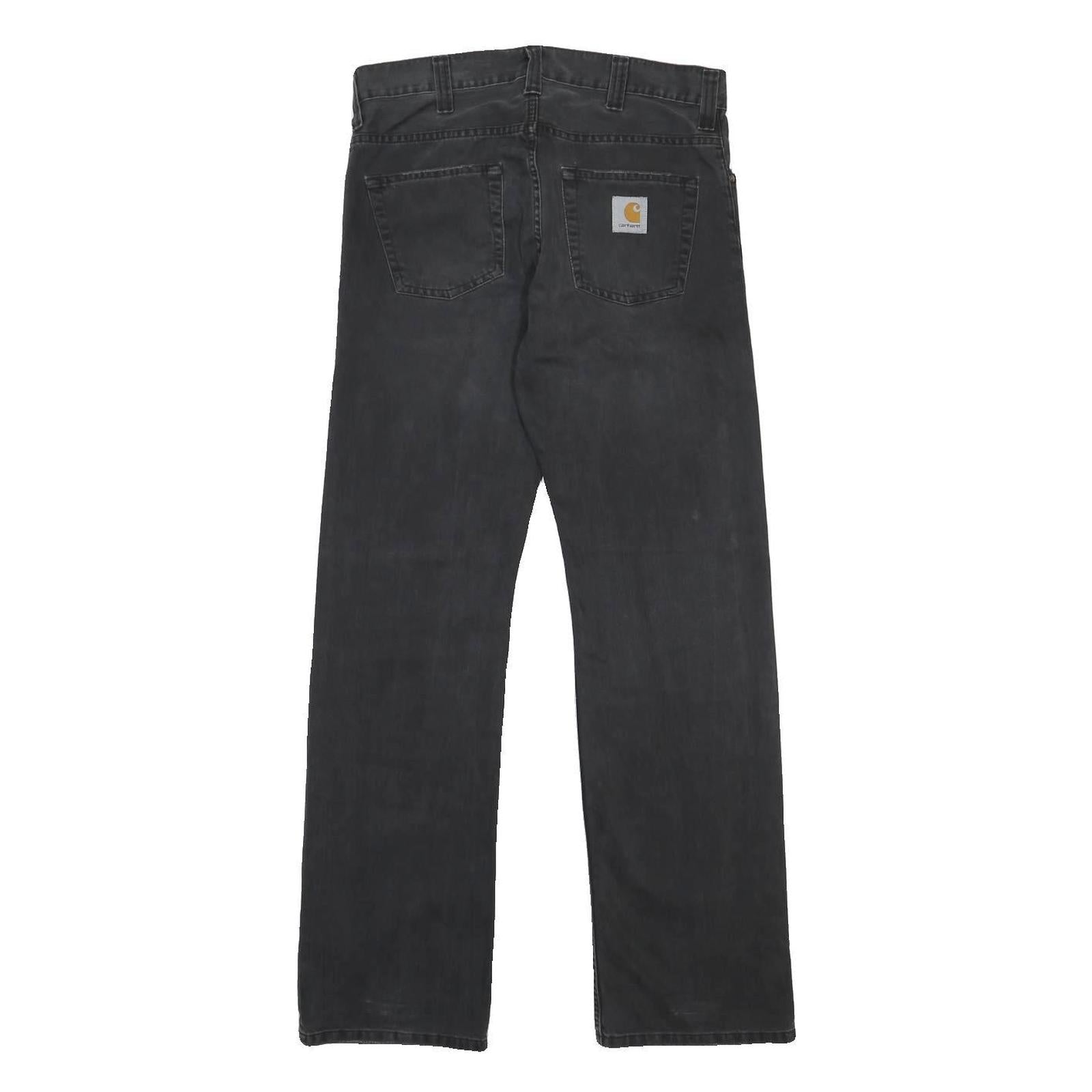 CARHARTT Mens Jeans Black Regular Straight Denim Medium W30 L32 Workwear