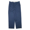 DICKIES Mens Cotton Blend Navy Relaxed Straight Trousers W34 L28 Workwear