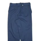 DICKIES Mens Cotton Blend Navy Relaxed Straight Trousers W34 L28 Workwear