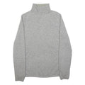 JAEGER Womens Grey Plain Pullover Roll Neck Basic Knit XL Cashmere Jumper