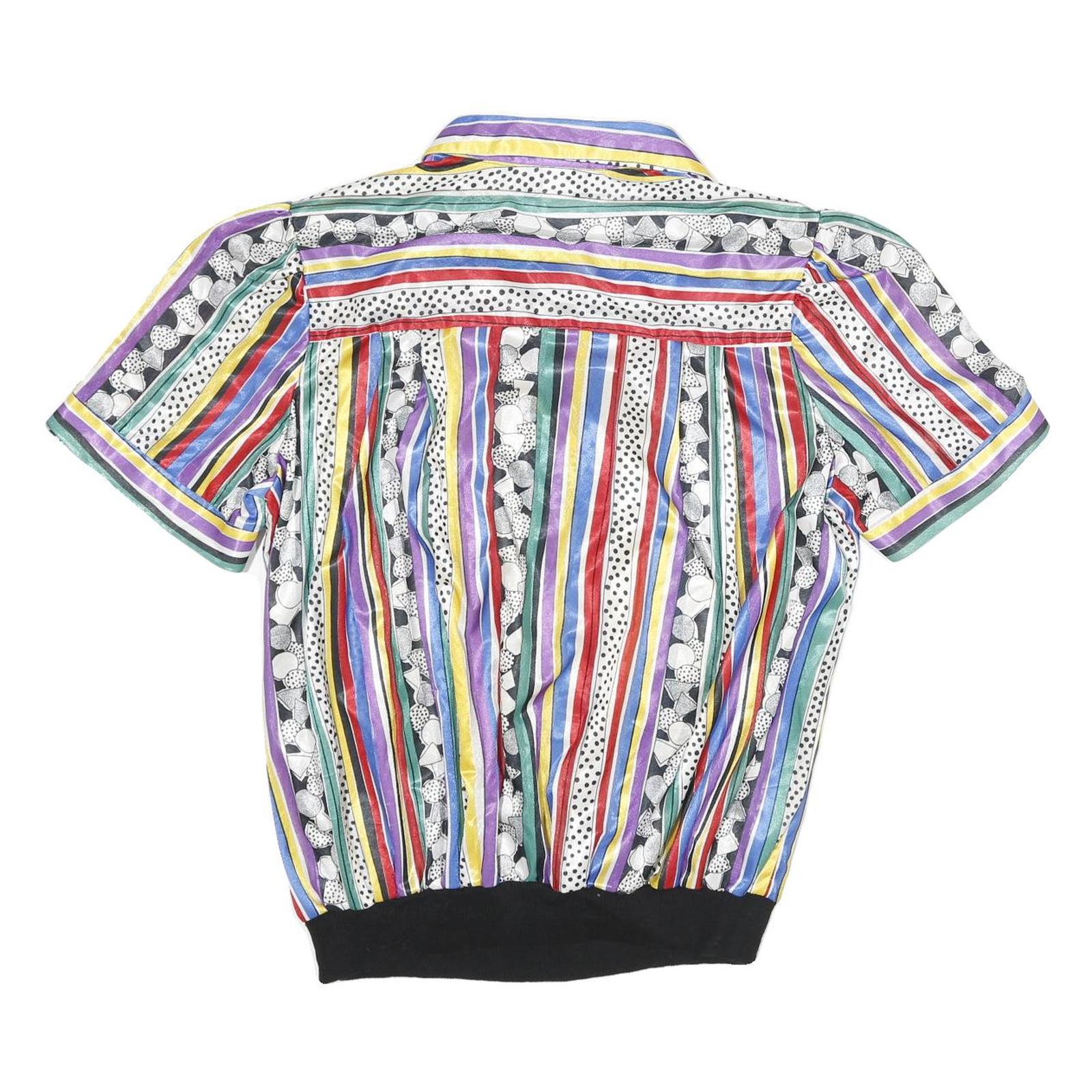 TOP NOTCH Womens Multicoloured Printed Shirt Short Sleeve Collared S Stylish