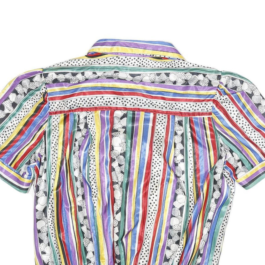 TOP NOTCH Womens Multicoloured Printed Shirt Short Sleeve Collared S Stylish