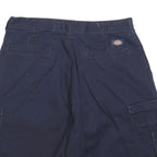 DICKIES Mens Navy Blue Cargo Shorts M W32 Utility Workwear Cotton Blend