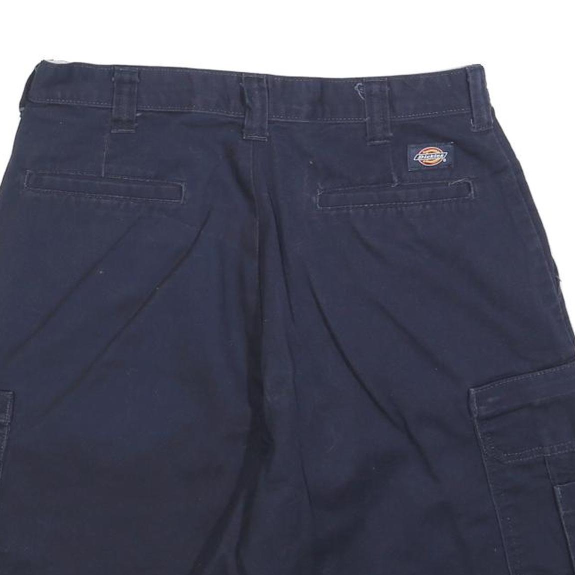DICKIES Mens Navy Blue Cargo Shorts M W32 Utility Workwear Cotton Blend