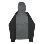 ADIDAS Mens Grey & Black Zip Hoodie Jacket S Polyester Plain Sportswear