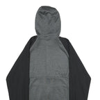 ADIDAS Mens Grey & Black Zip Hoodie Jacket S Polyester Plain Sportswear