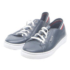 TOMMY HILFIGER Womens Casual Low Top Leather Trainers Navy Blue UK 5 Comfort
