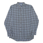 PENDLETON Mens Blue Check Shirt M Wool Blend Button-Down Collar Long Sleeve