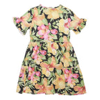 I SAW IT FIRST Womens Black Floral Day Cotton Blend Dress Short Sleeve UK 8