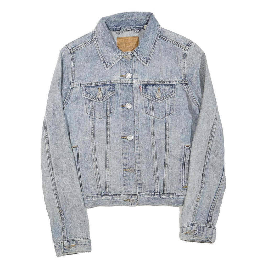 LEVI'S Mens Blue Denim Jacket M Cotton Blend Classic Button Closure Timeless