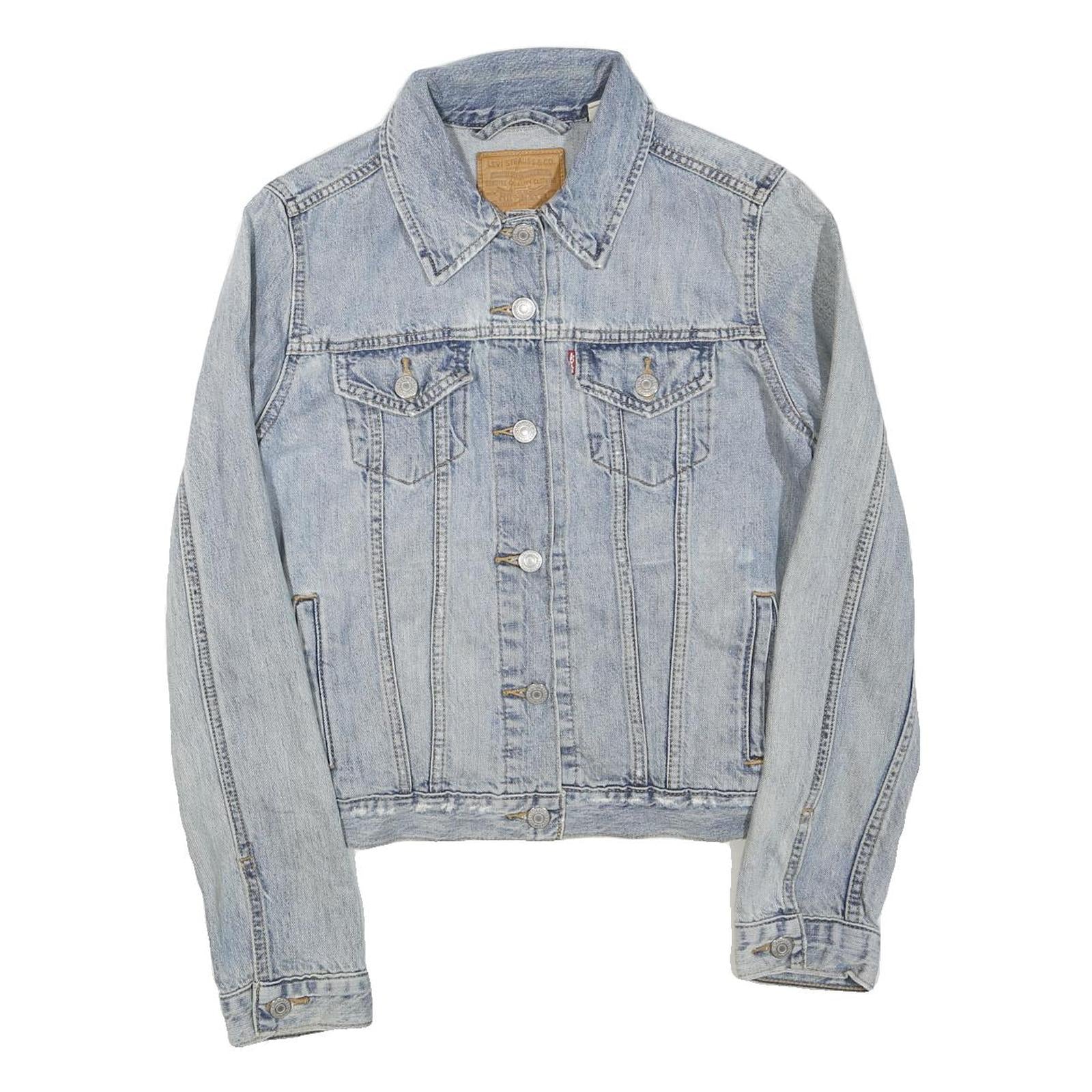 LEVI'S Mens Blue Denim Jacket M Cotton Blend Classic Button Closure Timeless