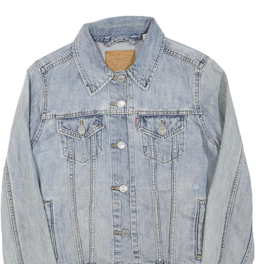 LEVI'S Mens Blue Denim Jacket M Cotton Blend Classic Button Closure Timeless