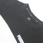 PUMA Mens Black & White & Grey Colourblock T-Shirt XL Short Sleeve Crew Neck