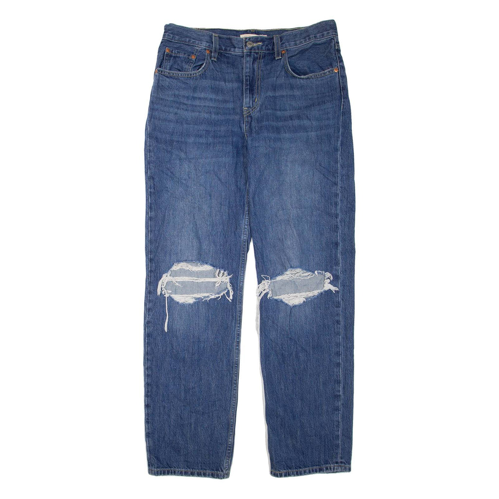 LEVI'S Low Pro Distressed Womens Jeans Blue Regular Straight W29 L32