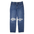 LEVI'S Low Pro Distressed Womens Jeans Blue Regular Straight W29 L32