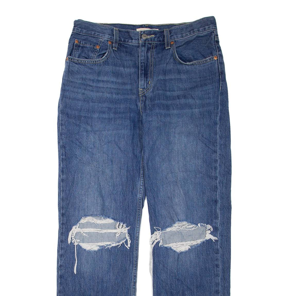LEVI'S Low Pro Distressed Womens Jeans Blue Regular Straight W29 L32