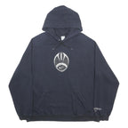 NIKE Mens Black Football Graphic Pullover Hoodie 2XL Cotton Blend Drawstring
