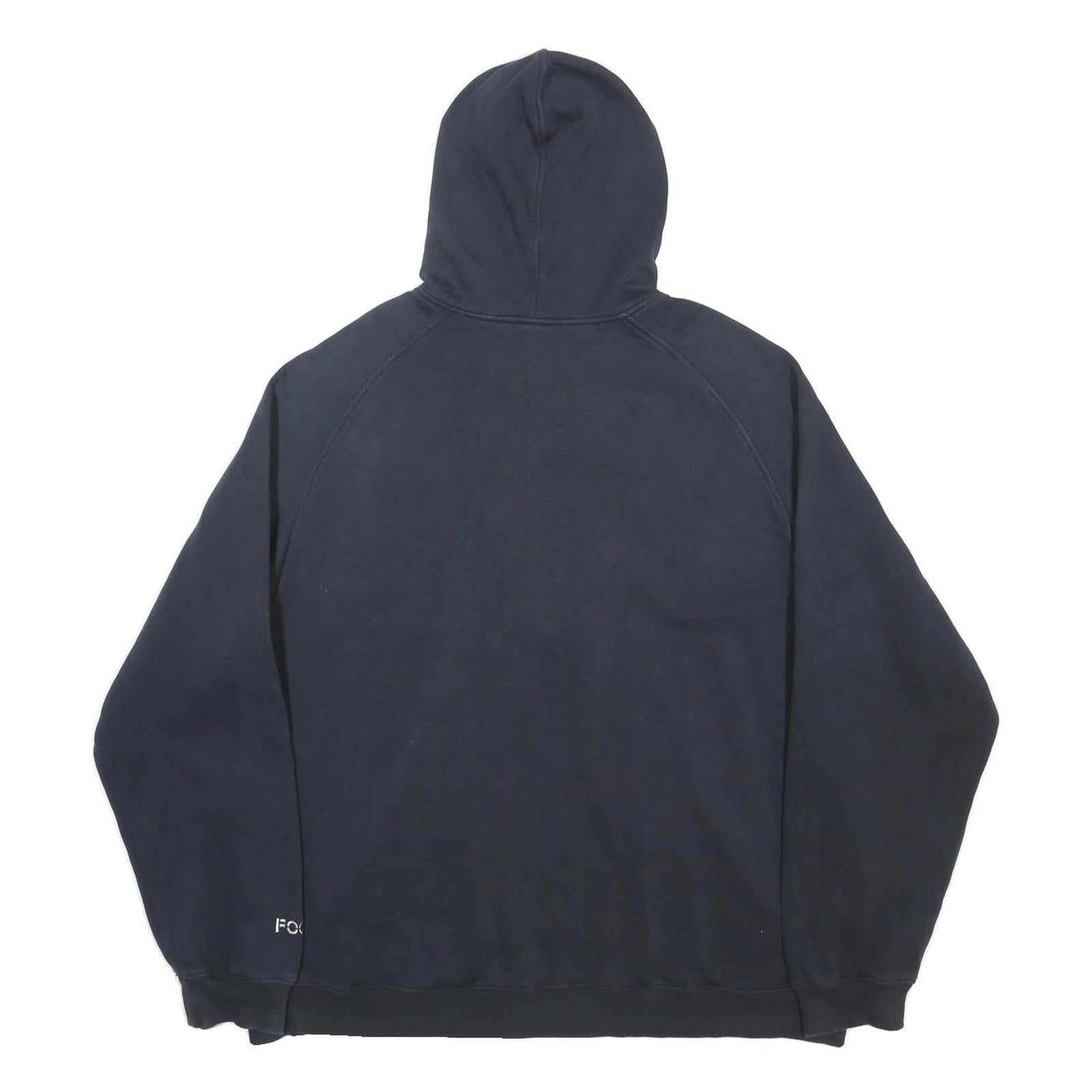 NIKE Mens Black Football Graphic Pullover Hoodie 2XL Cotton Blend Drawstring