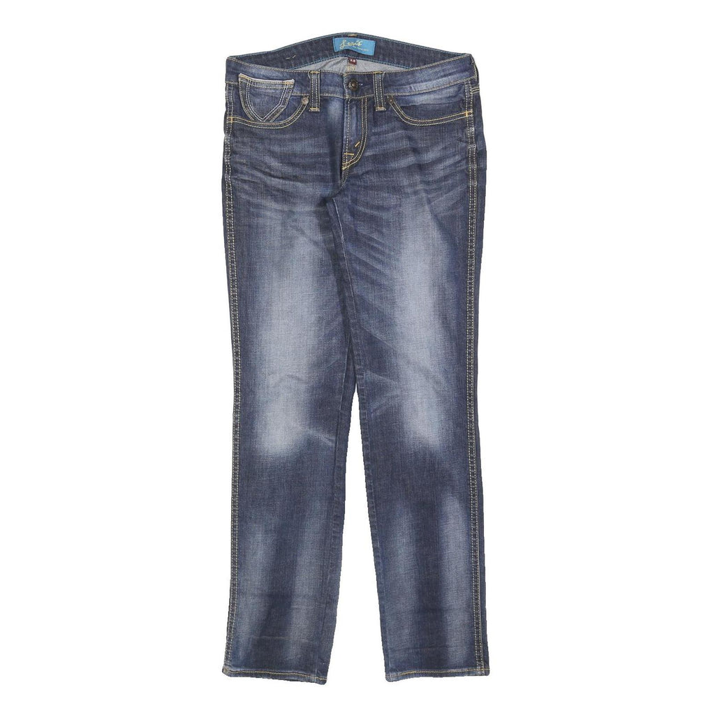 LEVI'S Womens Jeans Blue Slim Straight Denim Medium W28 L30 Slim Fit Zip Closure