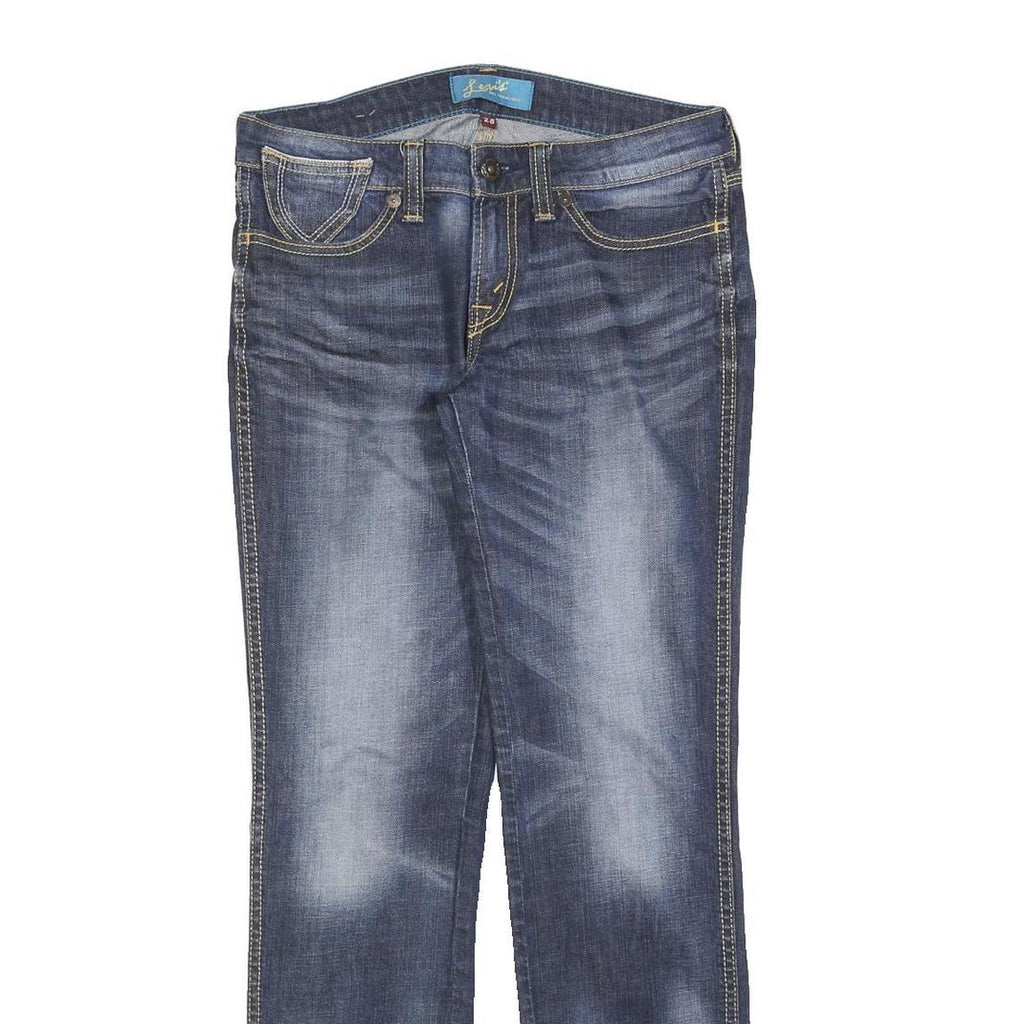 LEVI'S Womens Jeans Blue Slim Straight Denim Medium W28 L30 Slim Fit Zip Closure