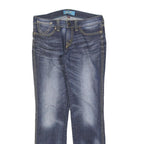 LEVI'S Womens Jeans Blue Slim Straight Denim Medium W28 L30 Slim Fit Zip Closure