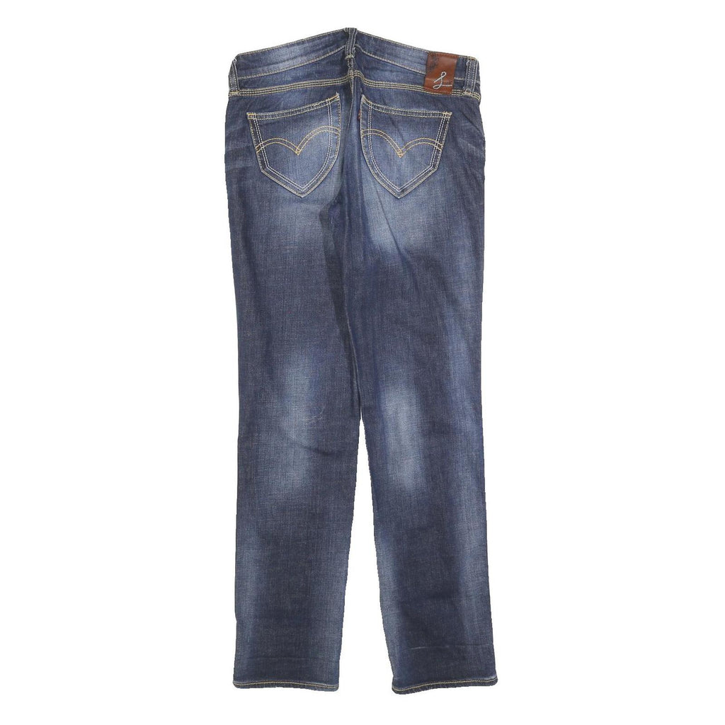 LEVI'S Womens Jeans Blue Slim Straight Denim Medium W28 L30 Slim Fit Zip Closure