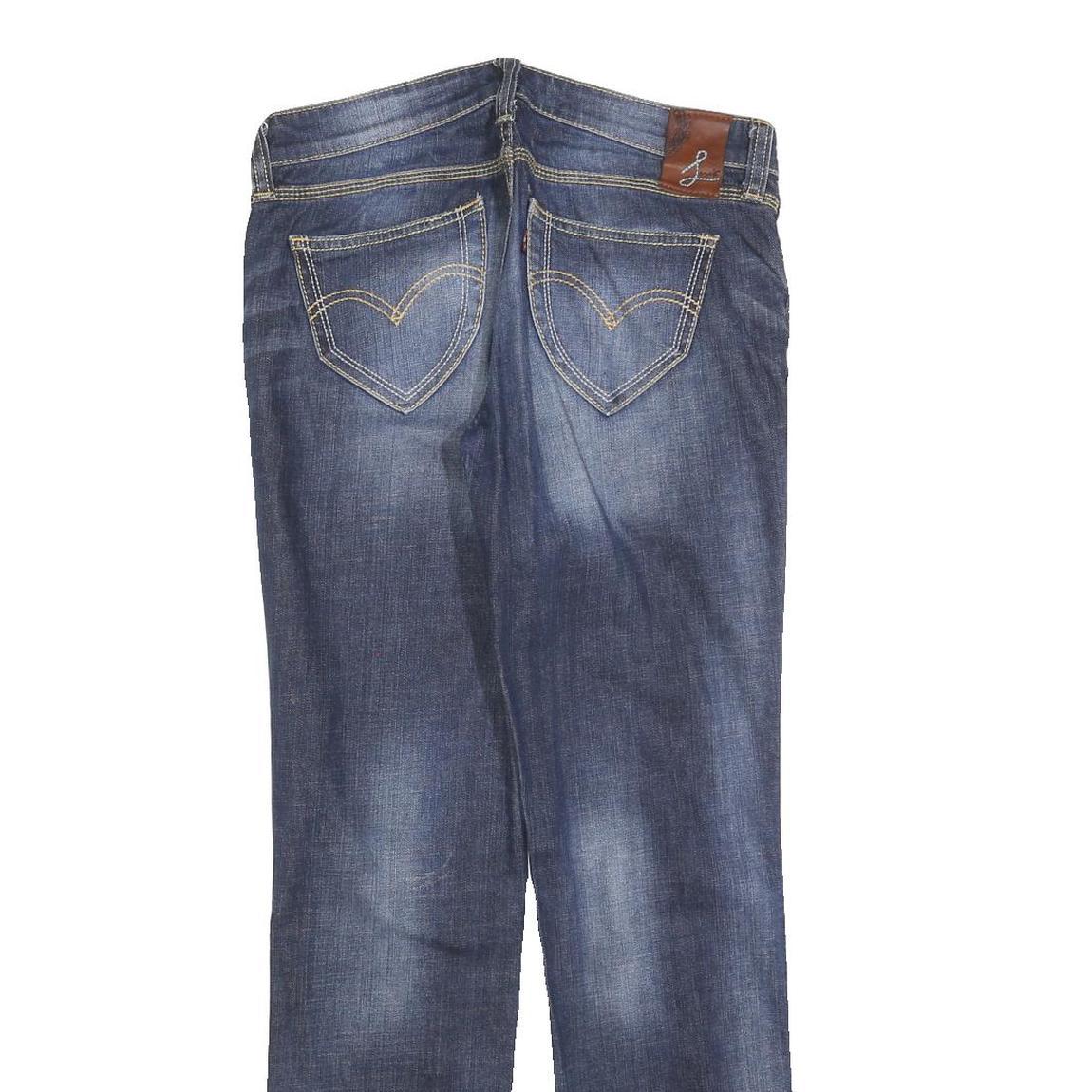 LEVI'S Womens Jeans Blue Slim Straight Denim Medium W28 L30 Slim Fit Zip Closure