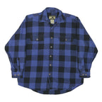 FIELD & STREAM Mens Blue & Black Check Shirt L Cotton Blend Casual Outdoor