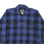 FIELD & STREAM Mens Blue & Black Check Shirt L Cotton Blend Casual Outdoor