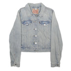 LEVI'S Womens Blue Denim Jacket L Cotton Blend Classic Fit Button Closure