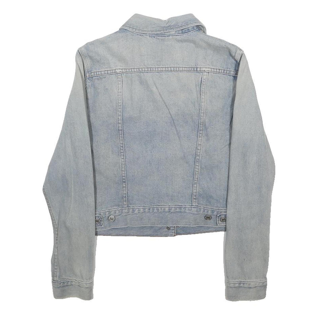 LEVI'S Womens Blue Denim Jacket L Cotton Blend Classic Fit Button Closure