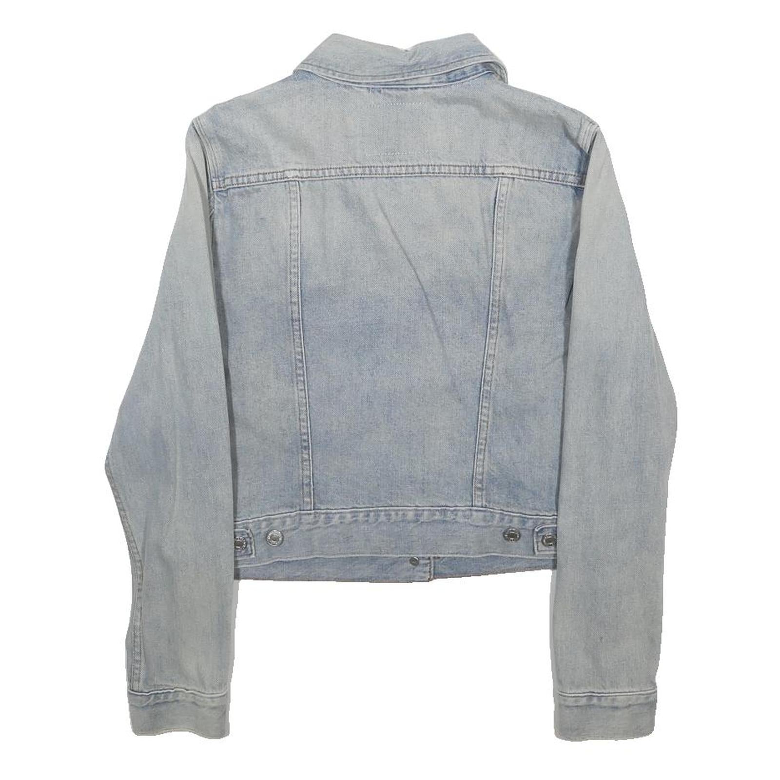 LEVI'S Womens Blue Denim Jacket L Cotton Blend Classic Fit Button Closure