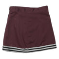 Womens Maroon Mini Skirt Polyester Blend Plain Size M Adjustable Waistband