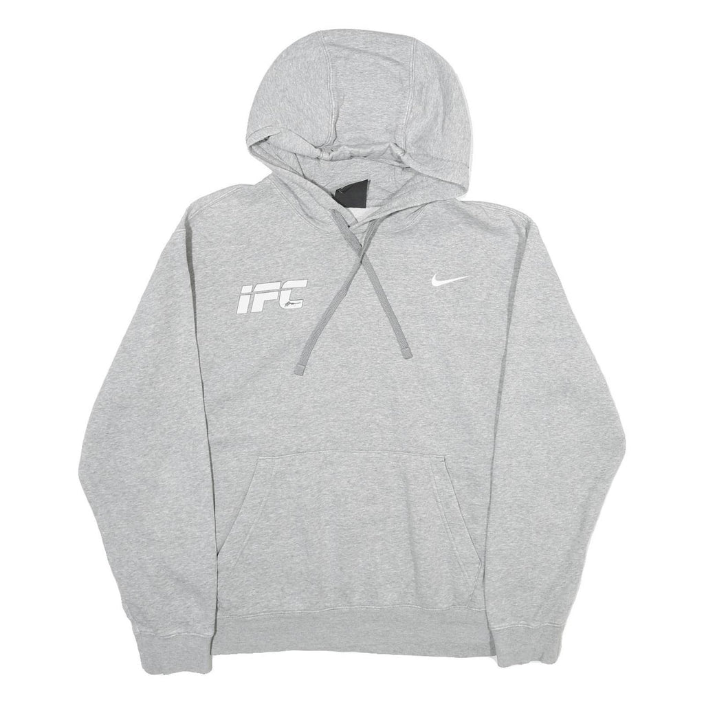 NIKE Mens Grey Hoodie L Irish Fishing Club Pullover Cotton Blend Drawstring