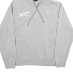 NIKE Mens Grey Hoodie L Irish Fishing Club Pullover Cotton Blend Drawstring