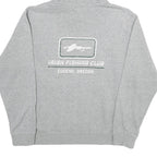 NIKE Mens Grey Hoodie L Irish Fishing Club Pullover Cotton Blend Drawstring