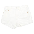 LEVI'S Womens Shorts White Raw Edge M W26 Cotton Blend Casual