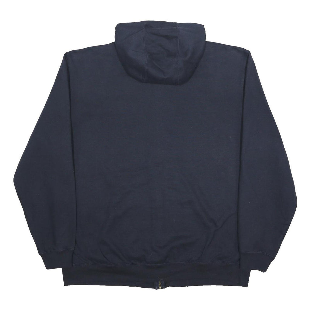 CARHARTT Mens Navy Blue Full Zip Hoodie XL Workwear Casual Cotton Blend