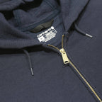 CARHARTT Mens Navy Blue Full Zip Hoodie XL Workwear Casual Cotton Blend