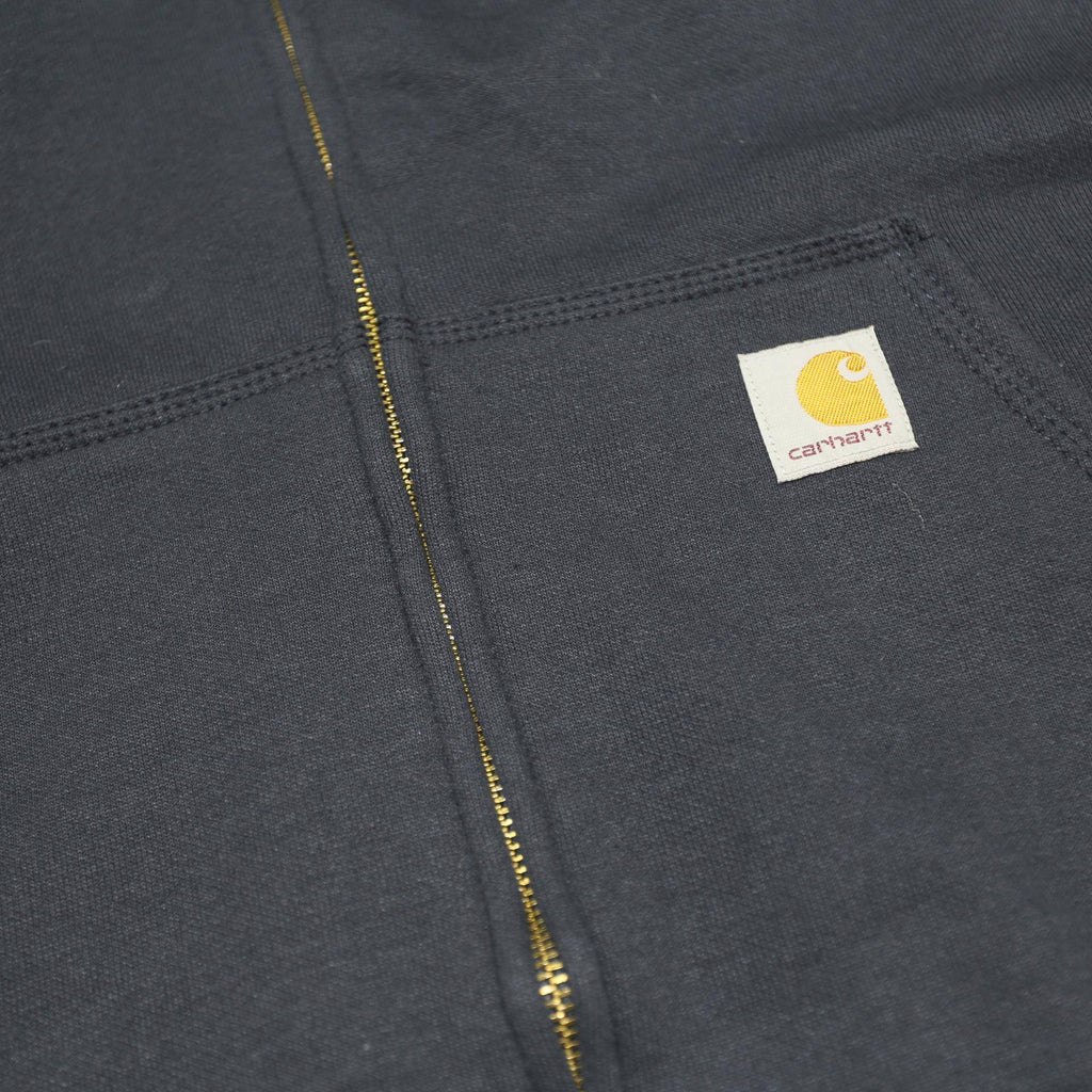 CARHARTT Mens Navy Blue Full Zip Hoodie XL Workwear Casual Cotton Blend