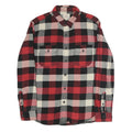HERITAGE Mens Red Black & White Check Flannel Shirt L Casual Comfortable Classic