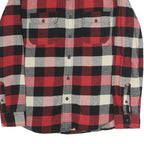 HERITAGE Mens Red Black & White Check Flannel Shirt L Casual Comfortable Classic