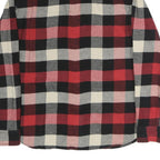 HERITAGE Mens Red Black & White Check Flannel Shirt L Casual Comfortable Classic