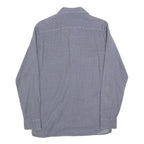 NAVYBOOT Mens Blue Shirt S Cotton Blend Patterned Long Sleeve Button Closure