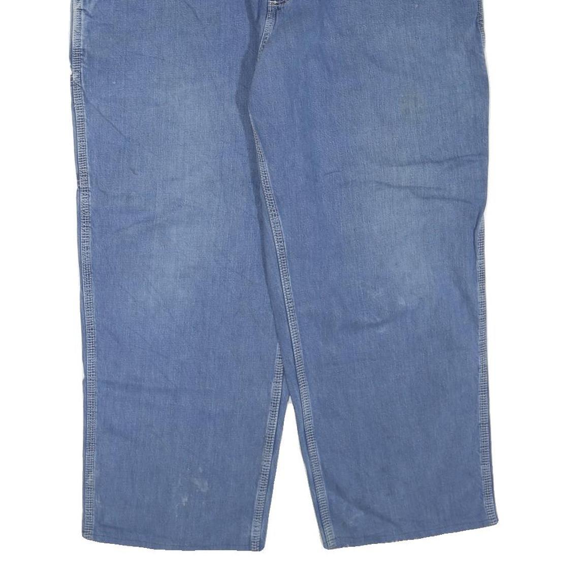 CARHARTT Mens Blue Regular Straight Denim Medium W42 L27 Workwear Jeans Zip