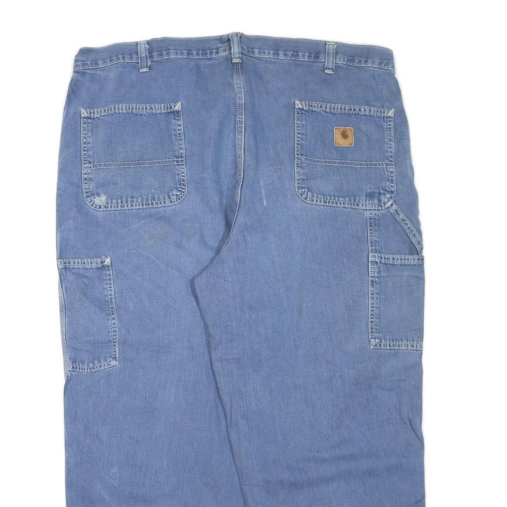 CARHARTT Mens Blue Regular Straight Denim Medium W42 L27 Workwear Jeans Zip