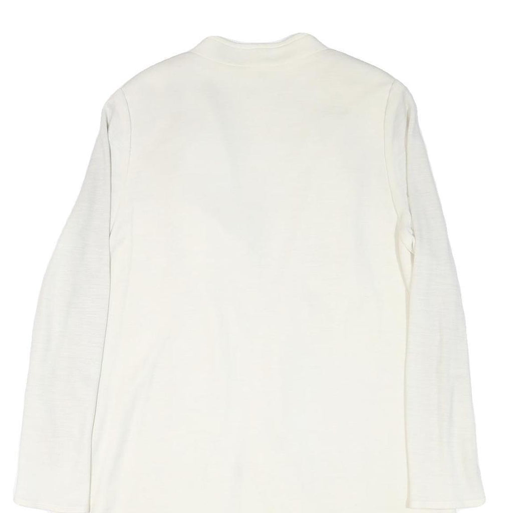 SELECTION DE GIVENCHY Womens White Wool Blend Classic Jacket M Plain Elegant