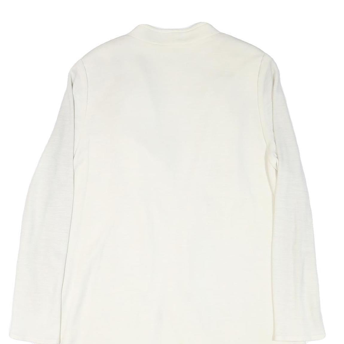 SELECTION DE GIVENCHY Womens White Wool Blend Classic Jacket M Plain Elegant