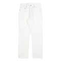 LEVI'S 501 Womens Jeans White Regular Straight Denim Raw W29 L30 Button Closure