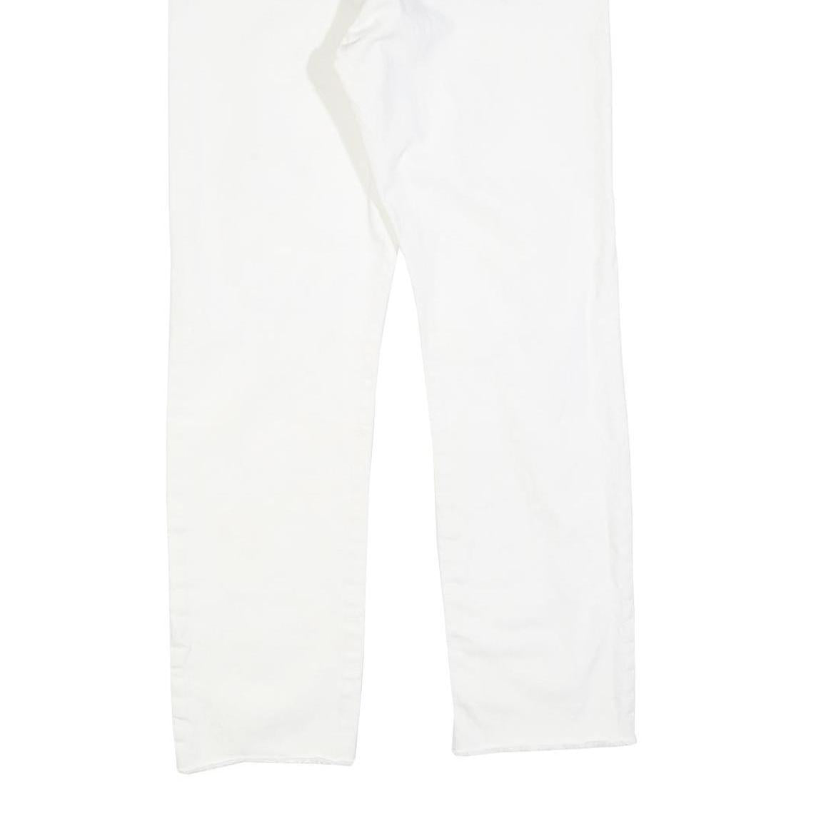 LEVI'S 501 Womens Jeans White Regular Straight Denim Raw W29 L30 Button Closure